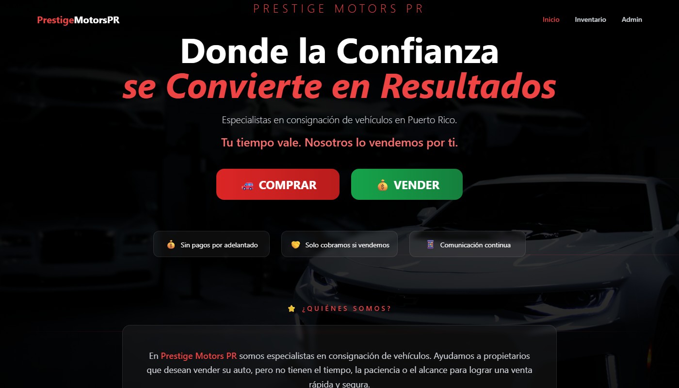 Prestige Motors PR — Consignación de vehículos
